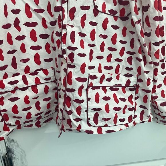 Tory Burch size XL cotton Leanne Lips pajamas - Picture 2 of 6